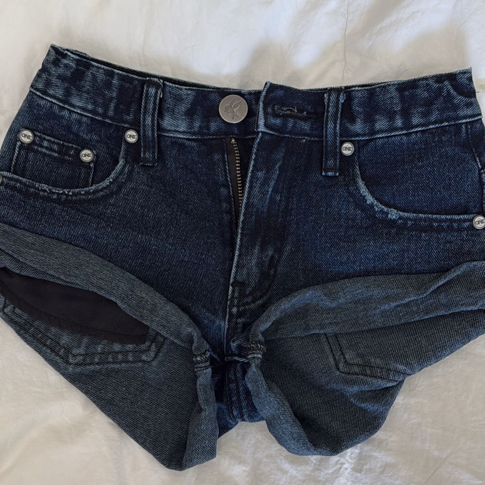 Kids Bandits Low Waist Denim Shorts - Fox Black
